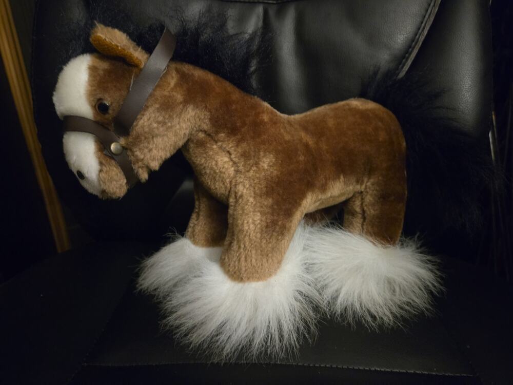 Budweiser Clydesdale Horse Plush 12" Anheuser Busch Stuffed Animal Brown